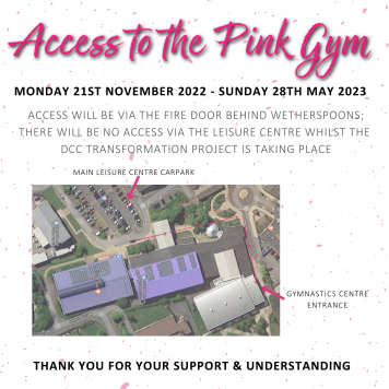 Change of Access to South Durham Gymnastics